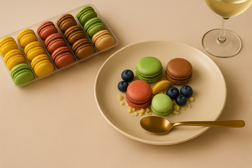 Assortiment de Macarons 72pz - 15g (chocolat / café / pistache / framboise) - 19803