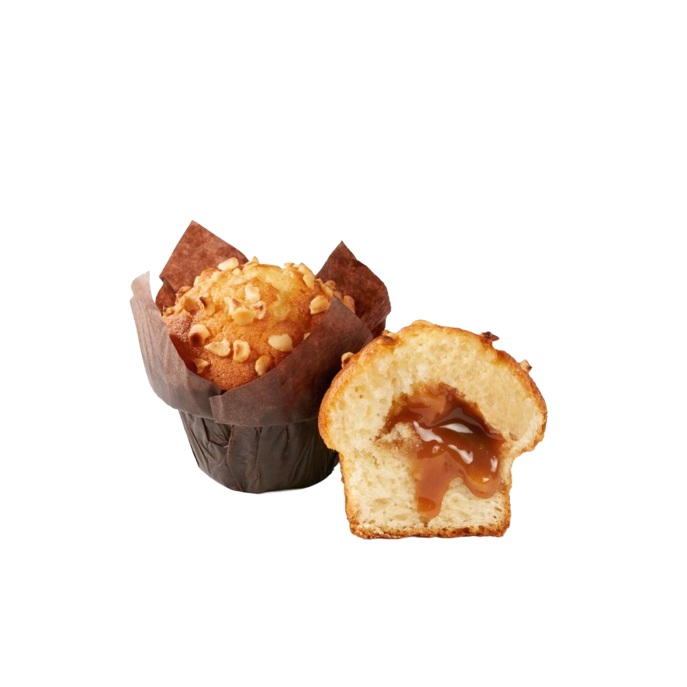 [19F43] Muffin Farcito al Caramello Decoro Nocciole 24pz - 120g - 19F43