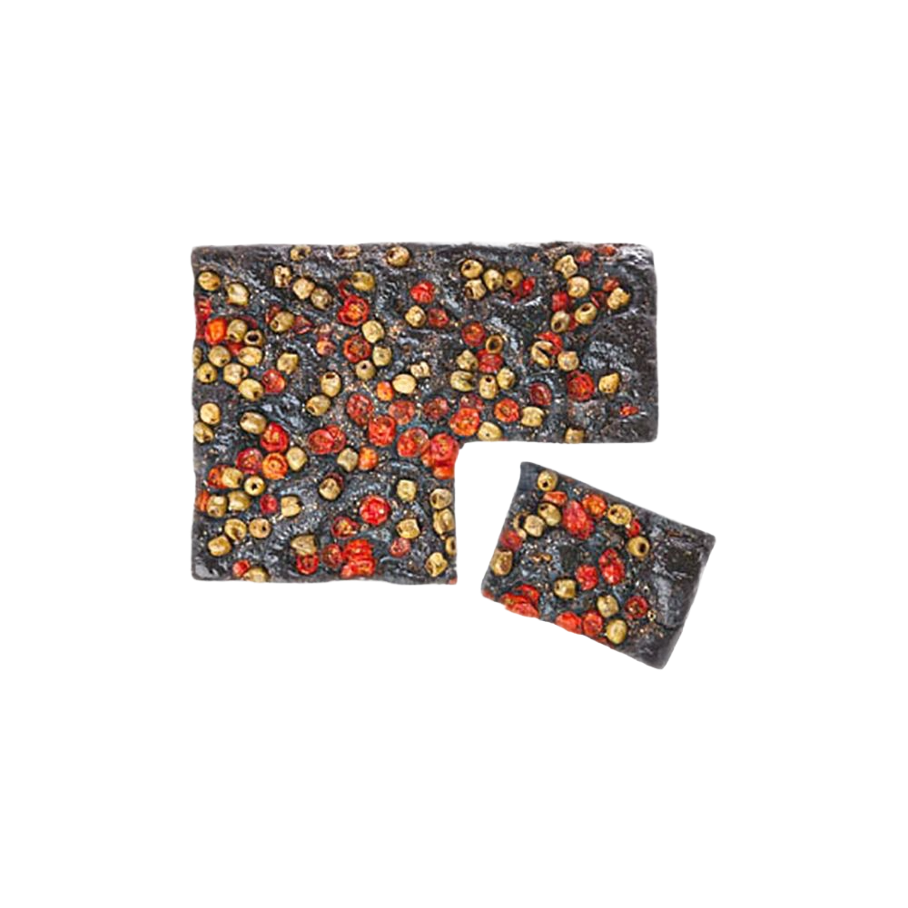 [76238] Focaccia nera pomodorini olive 850g PY - 76238 - 6pz